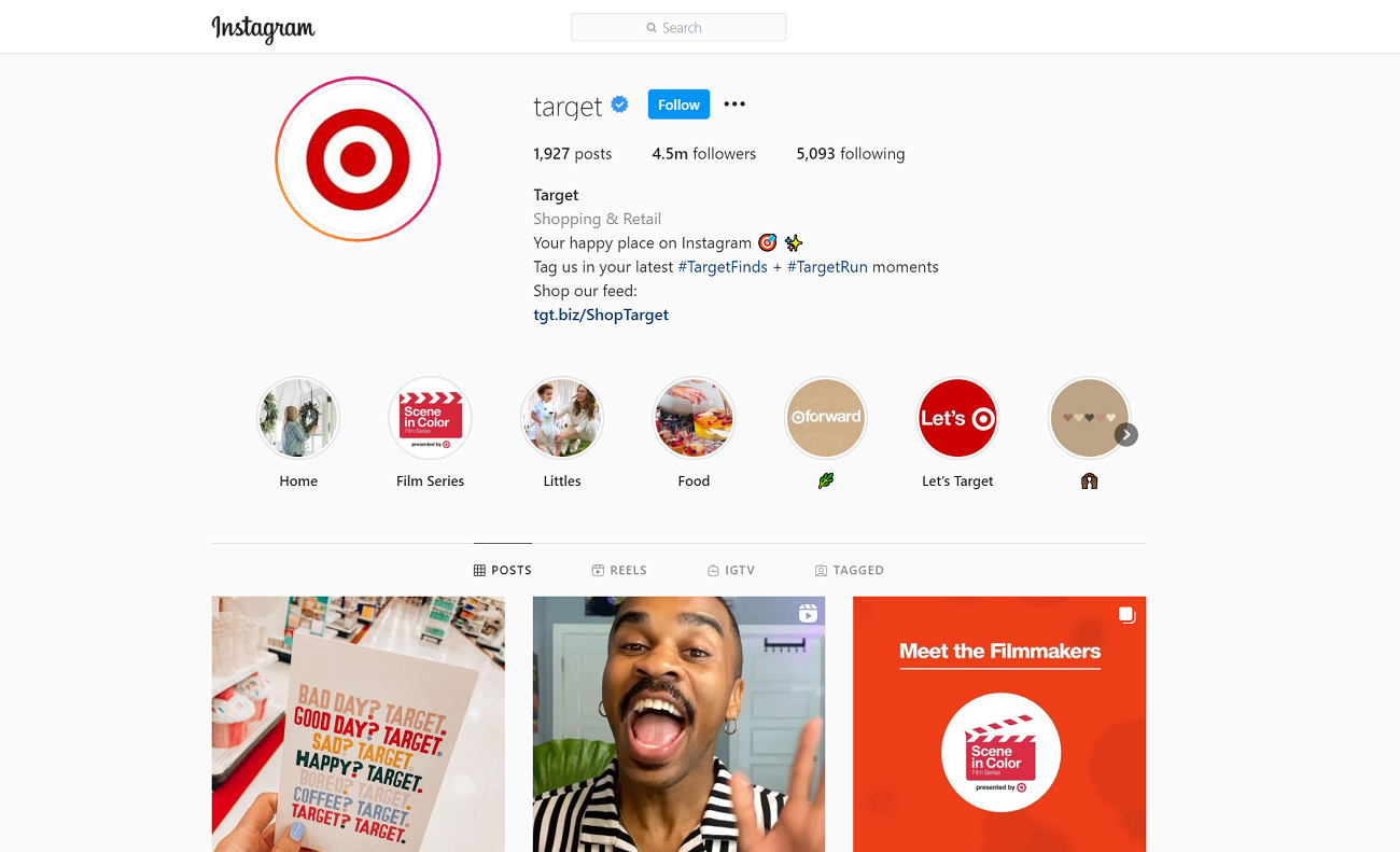Target Instagram Profile