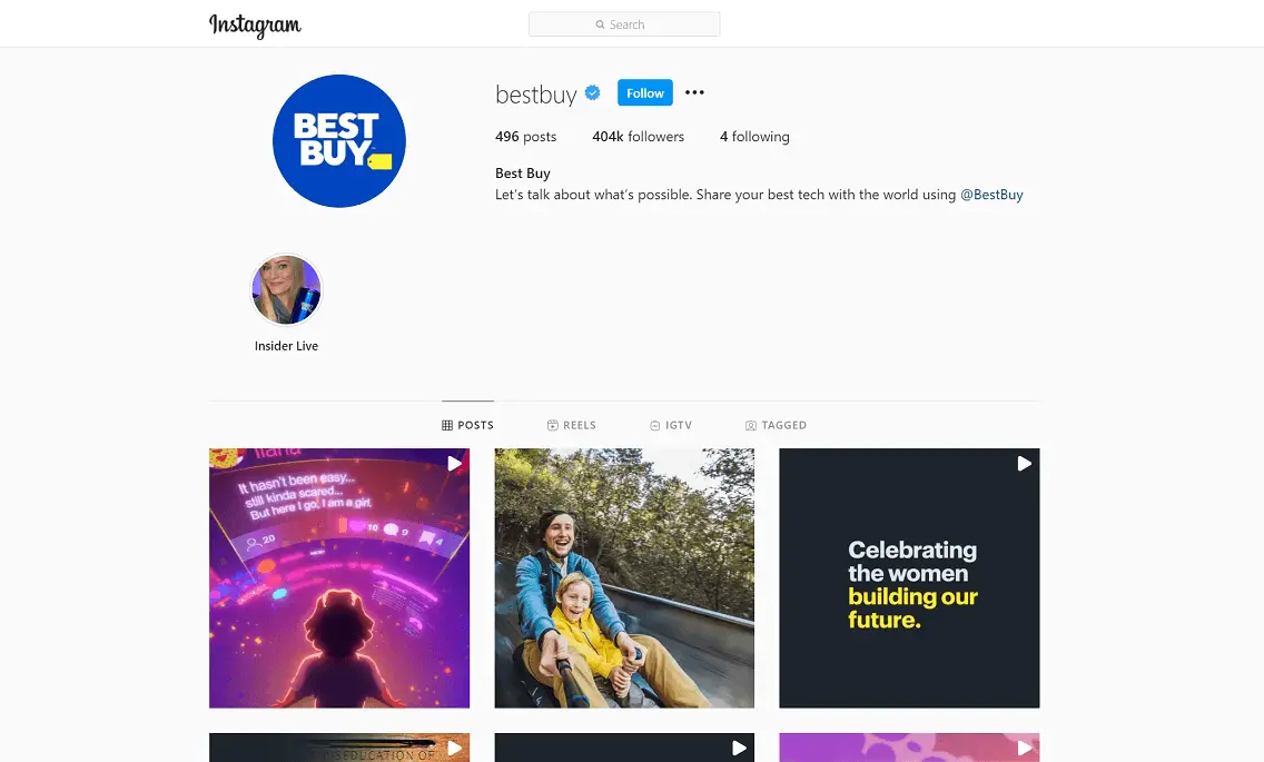Best Buy Instagram Profile