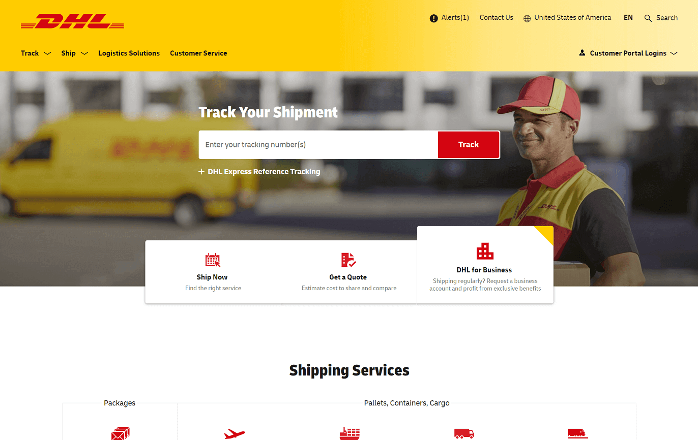 DHL official site