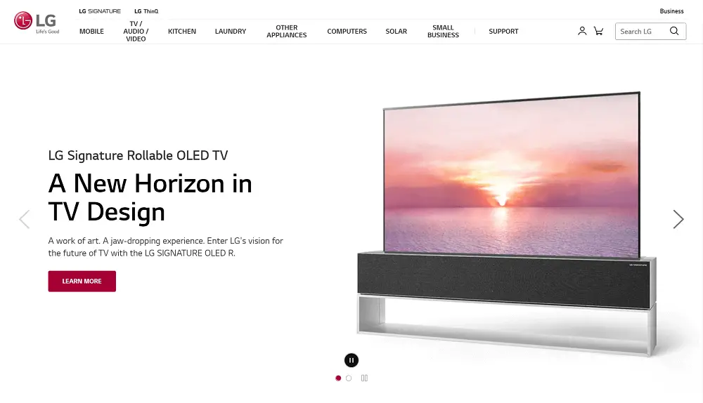 LG website