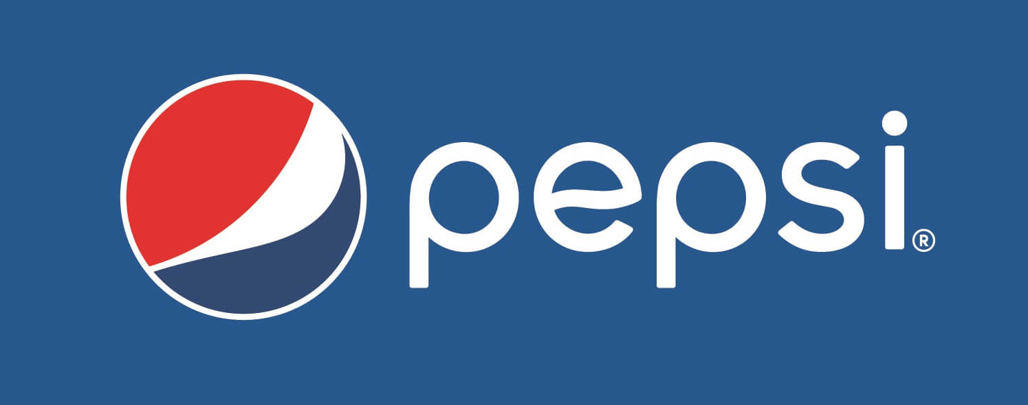 Pepsi logo with blue background