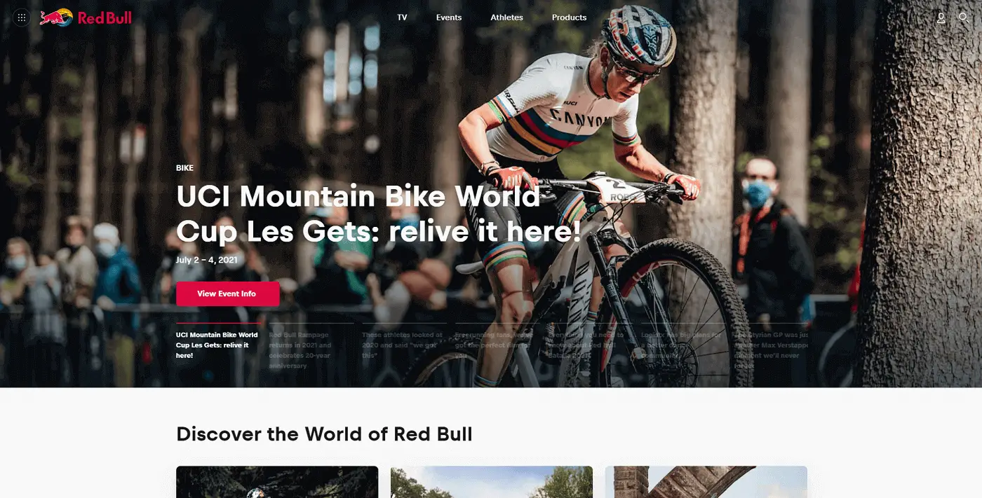 Redbull Official Website