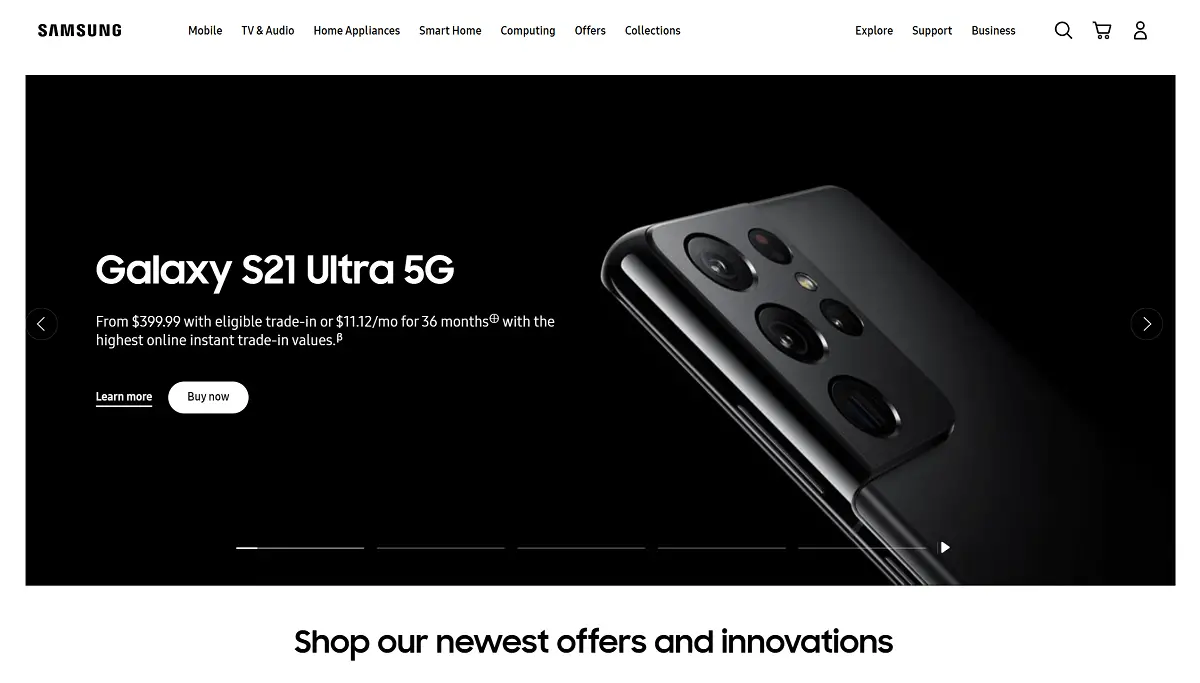 Samsung Website