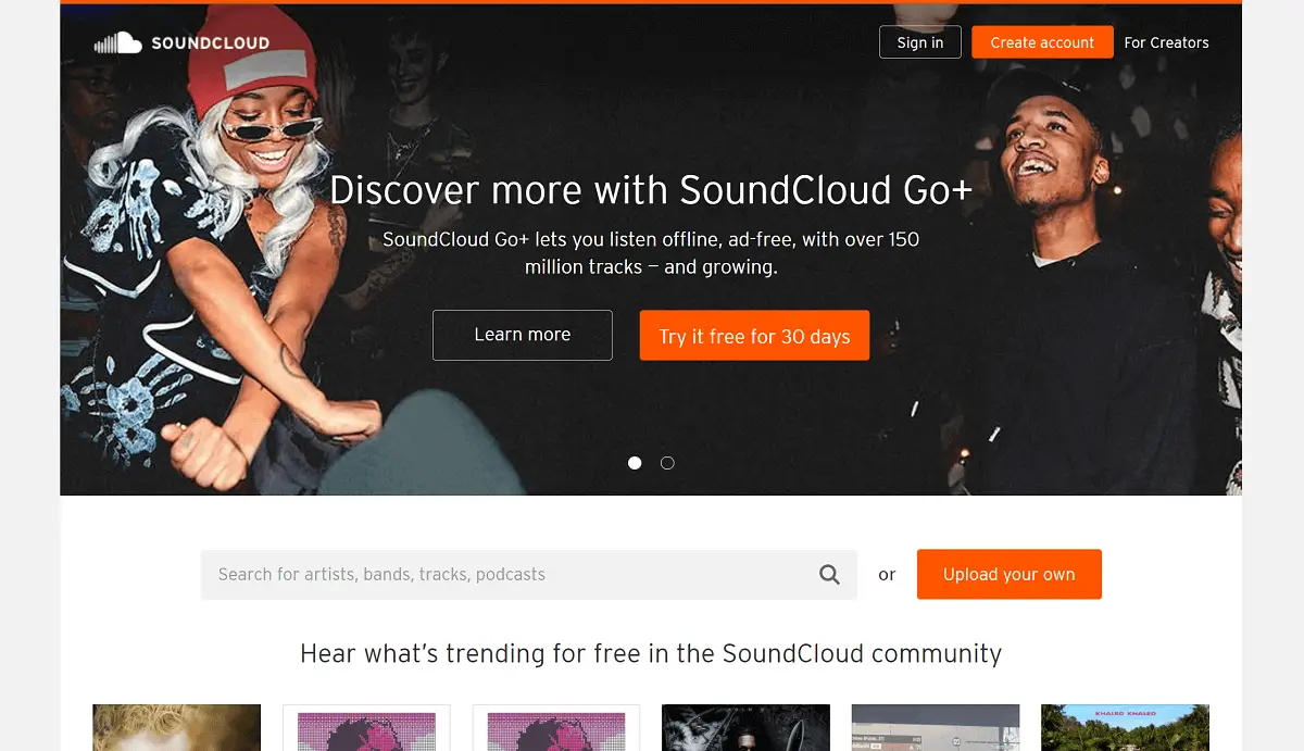 SoundCloud Official Website