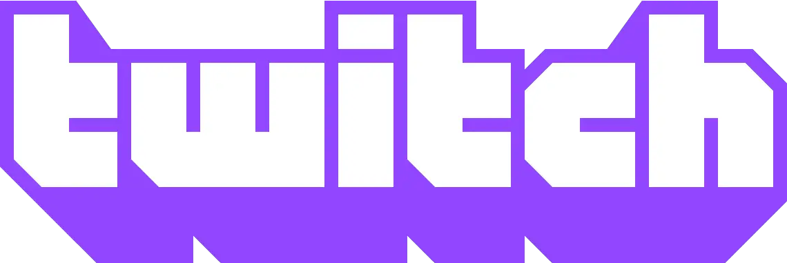 Twitch Extruded Wordmark Purple