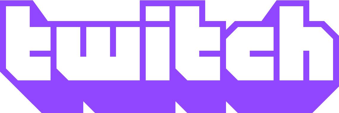 Twitch Extruded Wordmark Purple